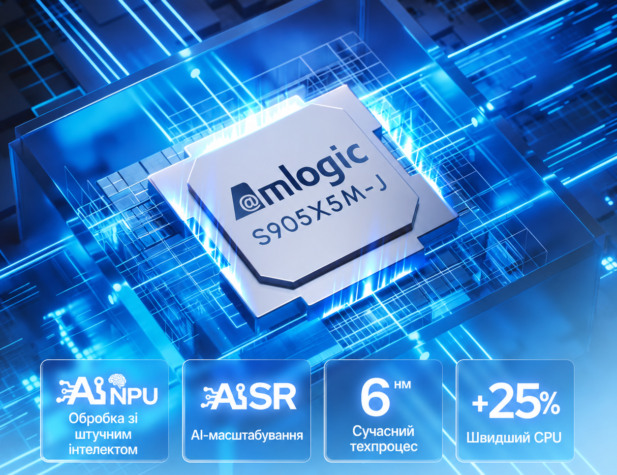 Потужний 6-нм процесор Amlogic S905X5M-J та AI NPU у NEXON X14