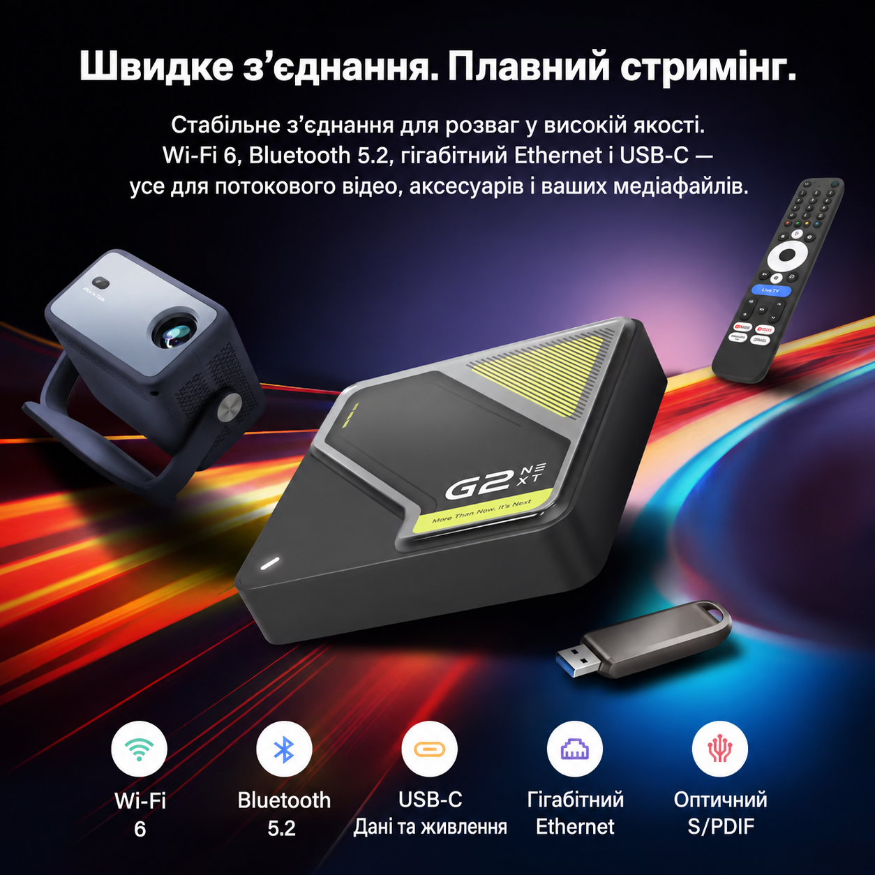 Wi-Fi 6, Bluetooth 5.2, USB-C, Gigabit Ethernet та оптичний S/PDIF