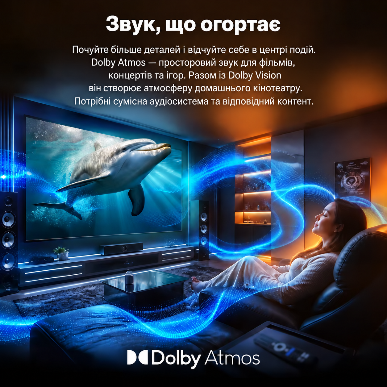 Dolby Atmos у RockTek G2S та G2 Next: просторовий звук із сумісною аудіосистемою